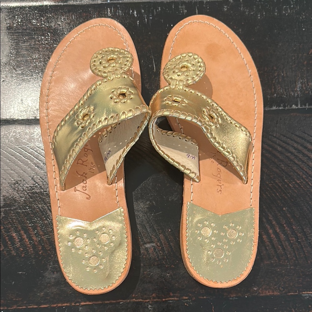 Classic Jack Rogers Gold Sandals